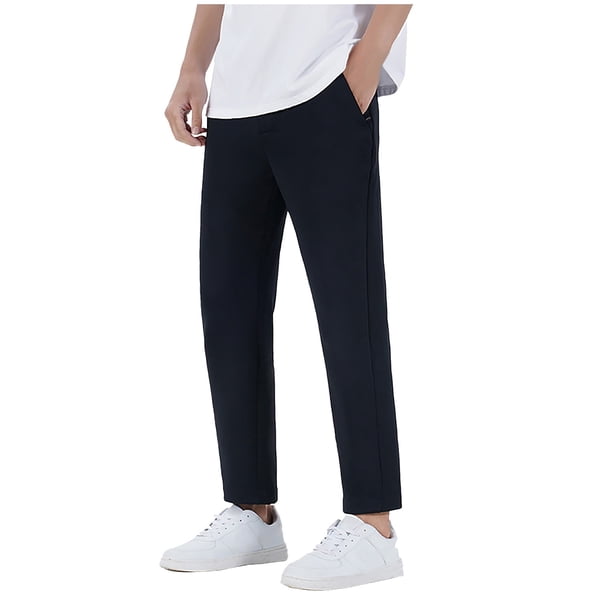 Pantalones largos para hombre, informales, para uso diario, para exteriores, playa, holgados, ligeros y transpirables, de poliéster.