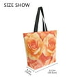 thumbnail image 4 of Large Canvas Bag 13.5x5.1x15 Inch Canvas Bag Shopping Canvas Bag Suitable For Outing Shopping Travel Out Of Large Capacity Storage Cartoon Orange Roses, 4 of 9