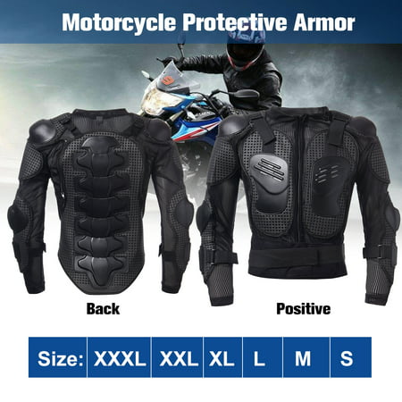 Full Body Armor Motorcycle Jacket Spine Shoulder Chest Protection Riding Gear Protective Riding Guard Jacket Black