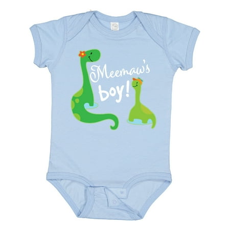 

Inktastic Meemaw Boy Grandson Dinosaur Gift Baby Boy Bodysuit