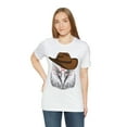thumbnail image 5 of Bald Eagle With Glasses and Cowboy Hat Bella Canvas Unisex Short Sleeve Tee, 5 of 12