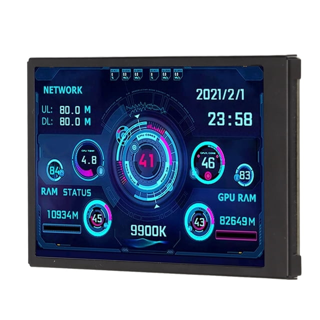 USB Mini Screen,3.5 Inch IPS USB Type C Sub Screen PC Mini Display Screen Exceptional Reliability