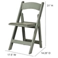 thumbnail image 3 of CSP Set Of 1 Amigo Inter Stackable Resin Folding Chair With Padded Seat - Flint Grey, 3 of 6