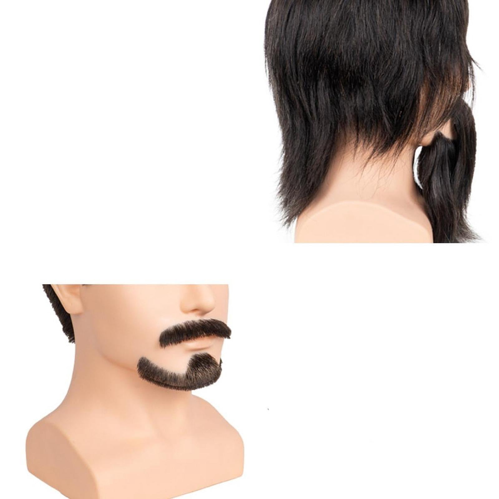 TOOYFUL Male Mannequin Mannequin Head with Beard Cosmetology Doll Training Model Manikin C