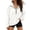 White, variant on Stralyhd Womens Sweatshirt Casual Oversized Sweaters Long Sleeve Half Zip Pullover Tops Soft V Neck Sweaters Loose Fit Comfort Fashion Outfits Clothes Gray 2XL
