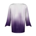 thumbnail image 4 of HAiming Womens V Neck 3/4 Sleeve T-Shirts Trendy Gradient Color Casual Basic Tops Summer Loose Pullover Tees Blouses, 4 of 4