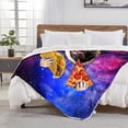 thumbnail image 5 of Galaxy Pug Blanket Cartoon Throw Blanket for Couch, Lightweight Plush Fleece Blanket Super Cozy Soft Flannel Blanket Decorative Fuzzy Throws(50×60in, Galaxy Pug), 5 of 6