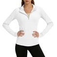 thumbnail image 5 of Auralook Women's UPF 50+ Lightweight Athletic Jacket Sun Protection Zip V Neck Long Sleeve Shirts Hiking Outdoor Pockets, 5 of 8