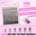 thumbnail image 4 of Kit de extensión de pestañas AILAISHI Lash Clusters 10-18 mm D Curl, 4 of 8