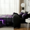thumbnail image 4 of Flymme Duvet Cover Twin Size 2 Pieces Bedding Duvet Cover Set with Pillowcase Geometric Comforter Cover with Zipper Closure Bedroom Decor,Purple, 4 of 9