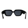thumbnail image 4 of Womens Minimally Mod Geometric Square Rectangle Plastic Sunglasses All Black, 4 of 4