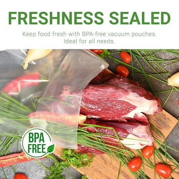 500 Pack Clear 6" x 15", 3 mil Vacuum Chamber Bags Great for Food Preservation, Freezer Storage Chamber Vacuum Sealer Bags with Tear Notch