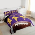 thumbnail image 3 of jejeloiu Football Games Sport Full Size Comforter Sets,Rugby Gamer Bedding Sets For Boys Teens Reversible 3-Piece, 3 of 8