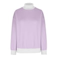 thumbnail image 4 of tarylea Chandail en Molleton Col Rond pour Femmes Tendance à Blocs de Couleur Chandail à Manches Longues Tops Décontractés Amples Sports Automne Tops, 4 of 6
