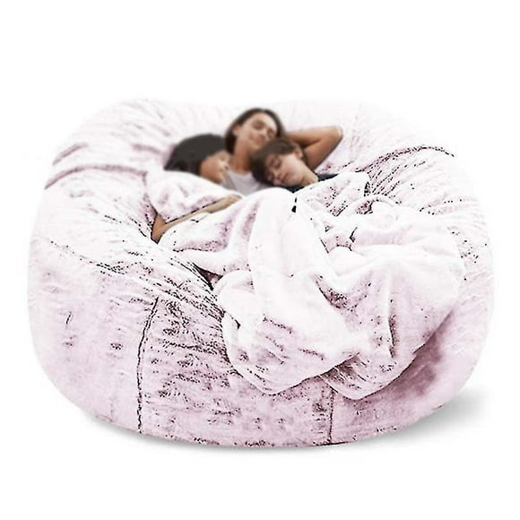 HEFEI,Lazy Sofa Cover Bean Bag Artificial Fur Bean Bag Bean Sofa Cover No Filler