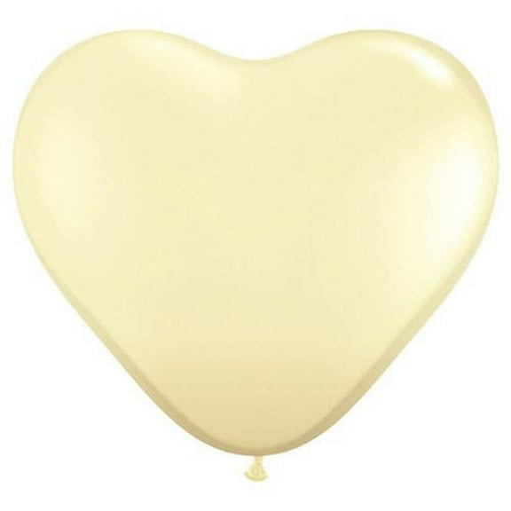 LOONBALLOON Hearts Balloons, 11″ HEARTS - IVORY SILK