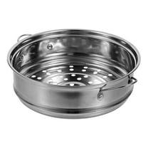 OFFIGAM Small Vegetable Food Steamer Silver Round Steamer Basket Insert for Cooking Food 1Set