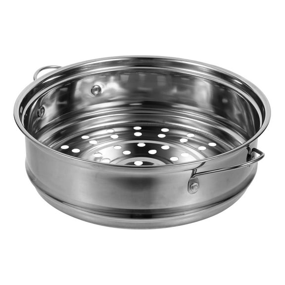OFFIGAM Small Vegetable Food Steamer Silver Round Steamer Basket Insert for Cooking Food 1Set