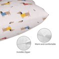 thumbnail image 5 of Salouo Dachshund Dog Puppy Pattern Pillow Cases,1PC Pillow Covers with Envelope Closure Decorative Pillow Case for Bed Couch,Pillows Not Included-20"x30", 5 of 6
