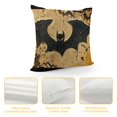thumbnail image 4 of Throw Pillow Covers, Decorative Pillow Covers, Throw Pillow Cases, Halloween Jack-O-Lantern Night Bat, Pillow Covers Decorative, Pillow Cover, 4 of 5