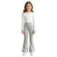 thumbnail image 2 of SGMVNU Girls Flare Leggings Kids Bell Bottom Yoga Pants High Waisted Athletic Tights Workout Trousers, Size 2-3 Years, Light Gray, 2 of 4