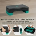 thumbnail image 4 of Fitvids 18" Workout Aerobic Stepper Platform, Adjustable Risers, Black/Green, 4 of 7