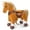 Light Brown, variant on PonyCycle Ride on Unicorn Pink Pony Toys Plush Animal (28.7" Size 3 Ages 3–4) Indoor Outdoor Riding Horse, Birthday Gift Advanced Model Y352