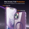 thumbnail image 7 of Dteck for Apple iPhone 15 with Magnetic Invisible Stand Military Drop Protection Case, Shockproof Compatible with MagSafe Slim Rugged Matte Ring Holder Holder Phone Case for Men Women, purple, 7 of 7