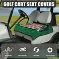 thumbnail image 3 of Renewold Golf Cart Seat Cover with 4 Pockets Sweat Absorption Comfortable Seat Towel Blanket Easy to Install Washable for Women Men, Golf American Flag Lawn, 3 of 7