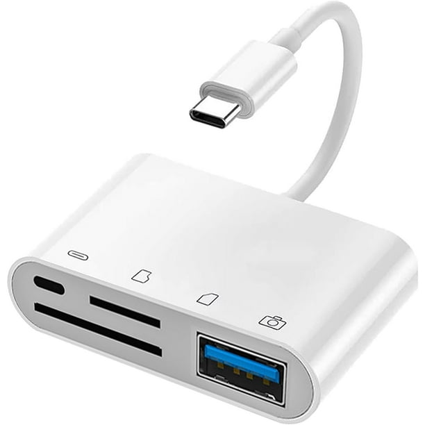 Innotech Lector de Tarjetas SD USB C 4 en 1 Con Puerto de Carga Adaptador USB 3.0 OTG