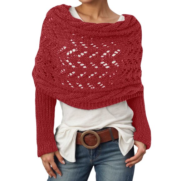 TINZ Women's Knitted Scarf Shawl Wrap Long Openwork Lacy Cover Up Stole For Casual Outfit And Daily Wear Dharma Sweatshirt Womens Petite Sweaters