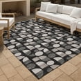 thumbnail image 3 of Addison Rugs Chantille Indoor/Outdoor Transitional Geometric Black Machine Washable Rectangle Rug, 10' x 14', 3 of 8