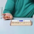 thumbnail image 3 of 7 Grids Pill Box Reminder Intelligent Timing Alarm Clock Electronic Box White White Coffee, 3 of 7