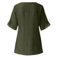 thumbnail image 4 of Patlollav Women Clothes,Womens Plus Size Fashionable Summer Irregular Solid Color Tops Blouse, 4 of 6