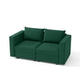 thumbnail image 5 of Ainfox 6 Seater Modular Sectional Couch for Living Room, Convertible Sofa Sleeper Ottoman with Storage, Adjustable Backrest and Armrest, Green, 5 of 8