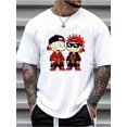 thumbnail image 1 of Men's Humor Graphic T-ShirtMen's Casual Cotton T-Shirt with Trendy Red & Black Hat Design - Breathable, Slim Fit, Machine Washable Tee For Adult, Men, Women, Teen, Teenager, Adolescent, YouthFather', 1 of 5