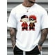 thumbnail image 1 of Men's Casual Cotton T-Shirt with Trendy Red & Black Hat Design - Breathable, Slim Fit, Machine Washable Tee For Adult, Men, Women, Teen, Teenager, Adolescent,Youth, 1 of 5