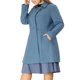 thumbnail image 4 of Abrigos de invierno para mujeres de tallas grandes Agnes Orinda, con solapa muesca, abotonado simple, elegante abrigo largo tipo trench con bolsillo 2X azul, 4 of 7