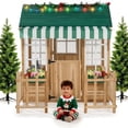 thumbnail image 5 of COCLUB Outdoor Wooden Playhouse for Kids Ages 4-8 – Durable Playhouse with Outdoor Kitchen, Snack-Bar & Gardening Kit, Fence (49.5"x62.3"x52.8") | Casa Para Niños de Jardín, 5 of 10