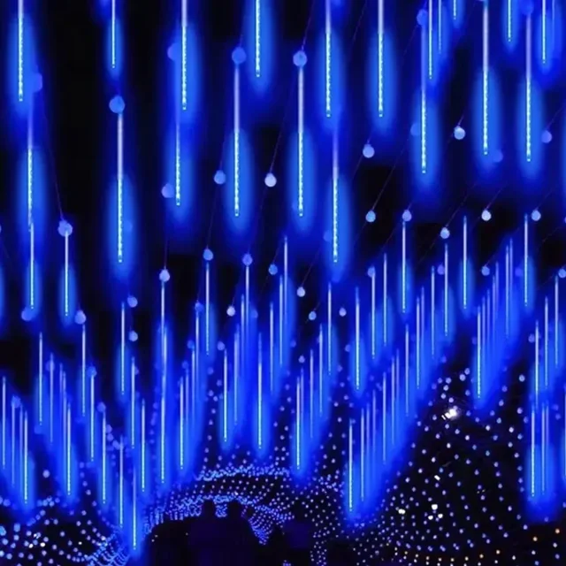 32/24/16/8 Tubes Christmas Meteor Shower LED String Lights Holiday Lighting Garden Party Decorations Rain Drop Falling Decor