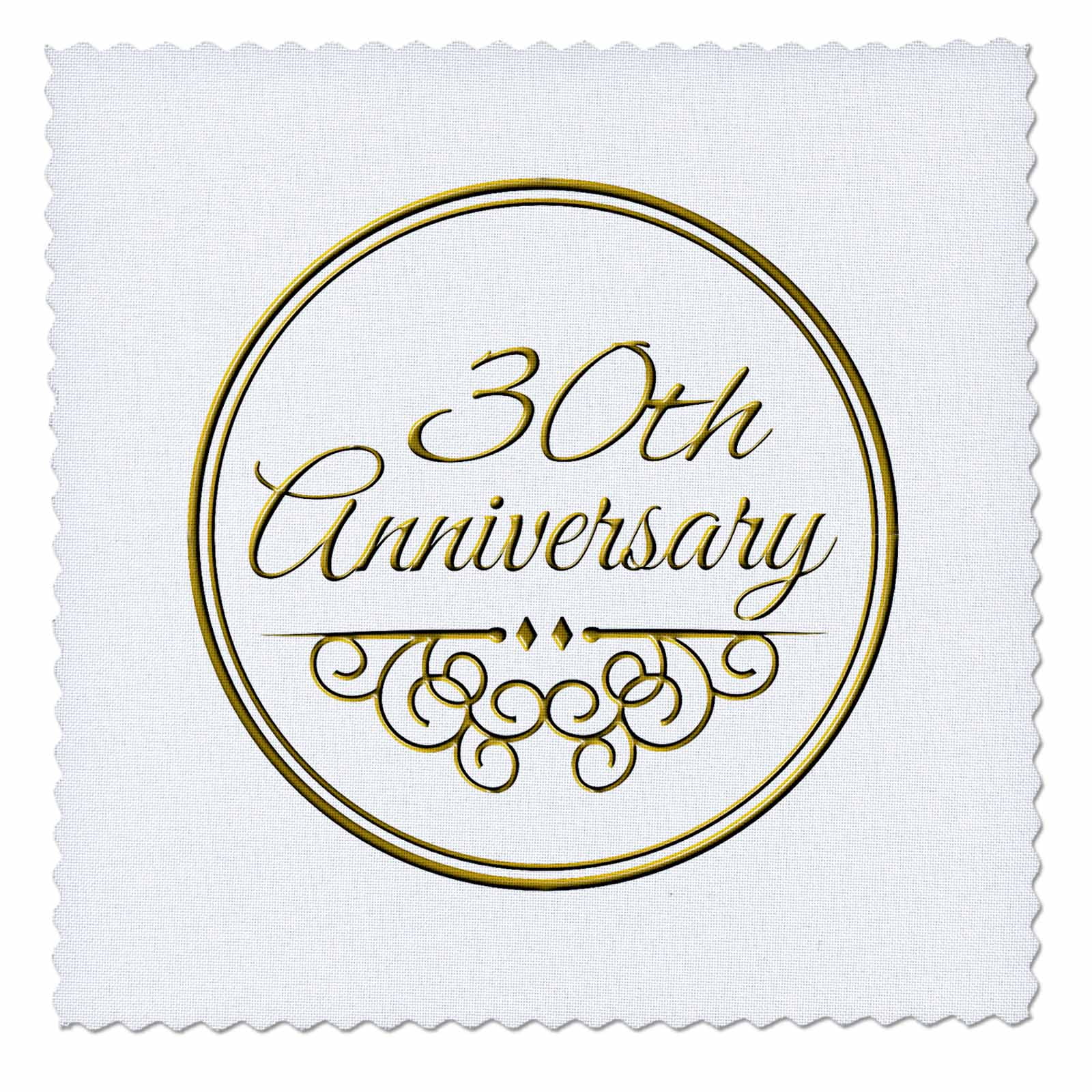 3dRose 30th Anniversary gift gold text for celebrating wedding anniversaries 30 years