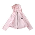 thumbnail image 3 of abtuhar Girls Rain Jacket,Toddler Jacket,Fashionable Ice Silk Sun Protection Hooded Thin Jacket for Boys And Girls Pink 8 Years, 3 of 4
