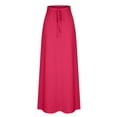 thumbnail image 4 of Birdeem Womens Fashion Solid Color Pocket Elastic Waist Casual Ankle Skirt, 4 of 8