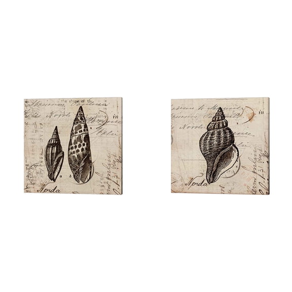 Ocean Collection by Sabine Berg Canvas Art Set of 2 14 inch X 14 inch Each