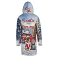 thumbnail image 2 of Santa is Coming German Shepherd Merry Christmas Xmas Noel Truck Tree All Over Print 3D Hooded Duffle Toggle Coat Alsatian Dog Lover Gifts - 02023, 2 of 6