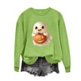 thumbnail image 5 of Mutghys Women's Halloween Sweatshirts Cute Ghost Halloween Print Crewneck Pullover Casual Sweater Home Party Loose Comfy Fall Winter Sweatshirts, 5 of 5