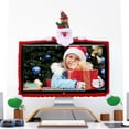 thumbnail image 2 of Santa Claus computer dust cover 19-27" Christmas decoration three-dimensional cartoon computer cover non-woven computer dress, 2 of 5