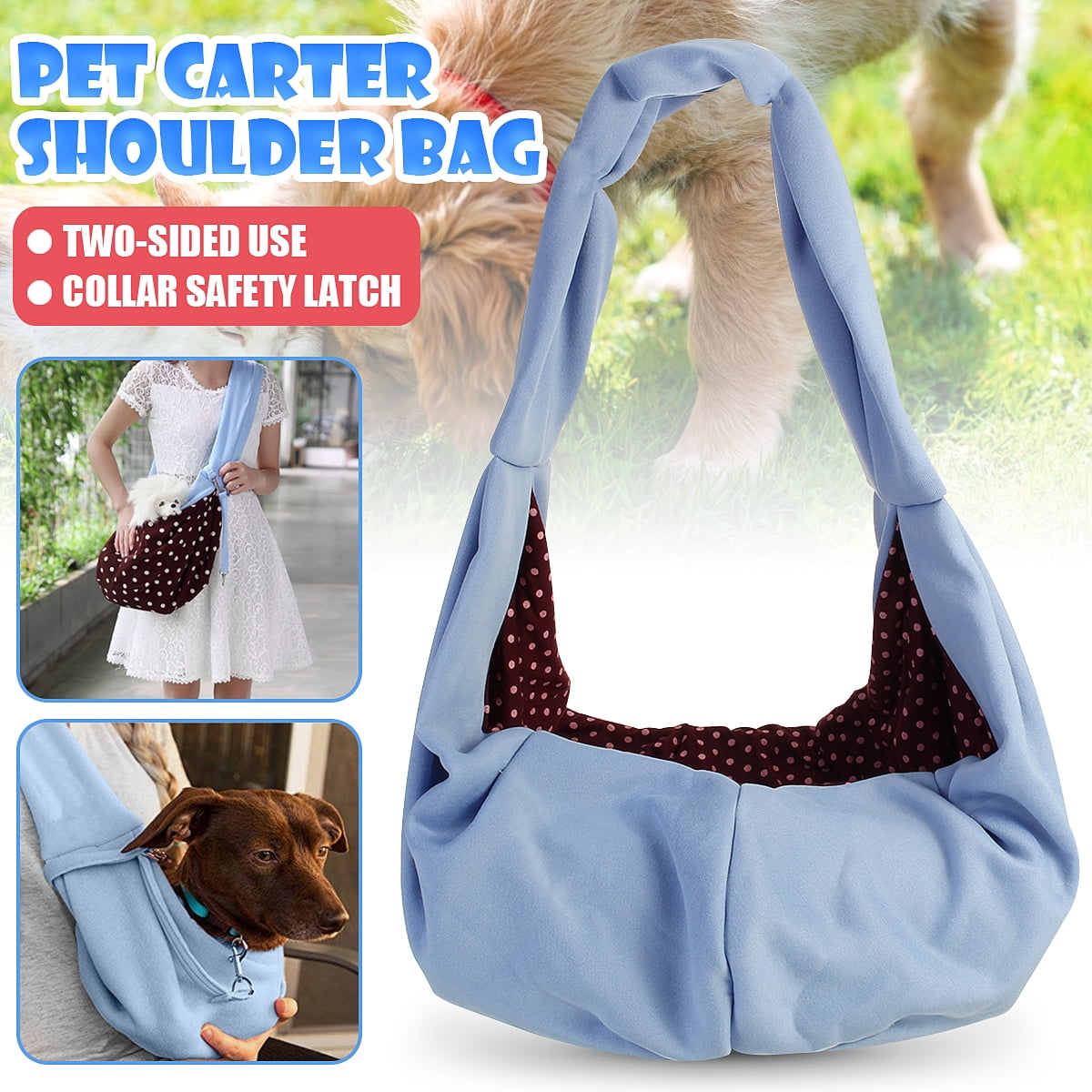 HandsFree Pet Sling Carrier Portable DoubleSided Pet Dog Puppy Cat