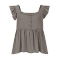thumbnail image 4 of Staron Women's Casual Loose Sleeveless Round Neck Tank Top Basic Solid Color Comfy Relaxed Everyday Wear, Gray XXL, 4 of 7