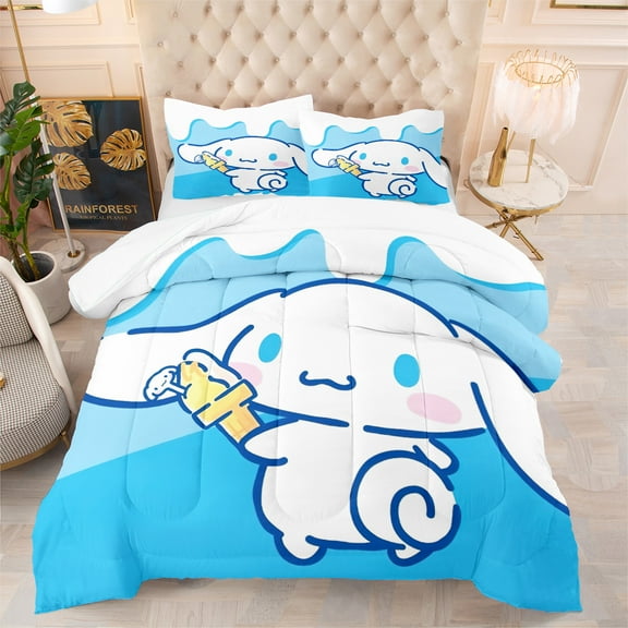 3-Piece dog Cinnamoroll Comforter Sets, Full